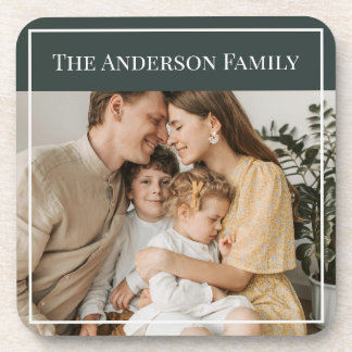 Personalized Family Photo | Custom Family Name  コースター