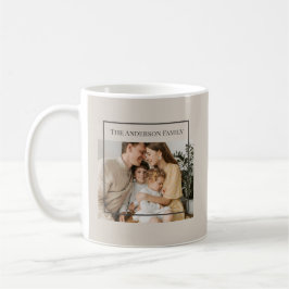 Personalized Family Photo | Custom Family Name  コーヒーマグカップ