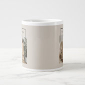 Personalized Family Photo | Custom Family Name  ジャンボコーヒーマグカップ (正面)