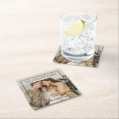 Personalized Family Photo | Custom Family Name  スクエアペーパーコースター (インサイチュ)