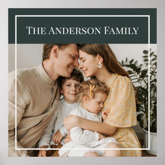 Personalized Family Photo | Custom Family Name  ポスター (正面)