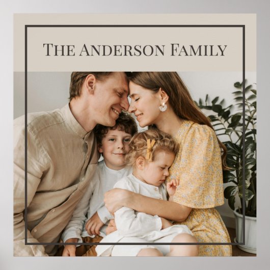 Personalized Family Photo | Custom Family Name  ポスター (正面)