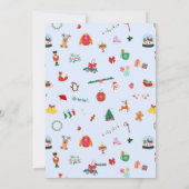 Personalized family photo framed cute Christmas シーズンカード (裏面)