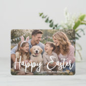 Personalized Family Photo Happy Easter シーズンカード (スタンド正面)
