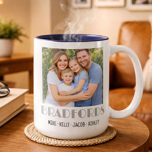 Personalized Family Photo Keepsake Gift Mug ツートーンマグカップ