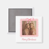 Personalized Family Photo Merry Christmas Magnet マグネット (正面/裏面)