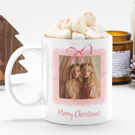 Personalized Family Photo Merry Christmas Mug コーヒーマグカップ