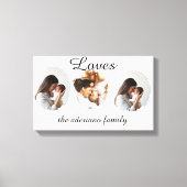 Personalized Family Photo Poster – Custom Name  キャンバスプリント (正面)