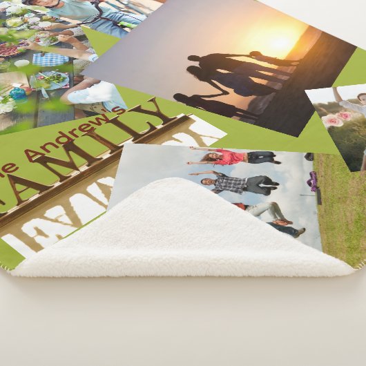Personalized Family Photo Sherpa Blanket シェルパブランケット (3/4)