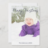 Personalized Family Photo Simple Minimalist シーズンカード (正面)