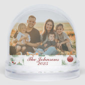 Personalized Family Photo Snow Globe Custom Name (正面)