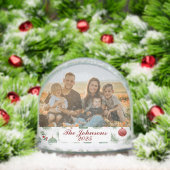 Personalized Family Photo Snow Globe Custom Name (クリスマス)