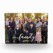 Personalized Family Photo Text Script Photo Block フォトブロック (正面)
