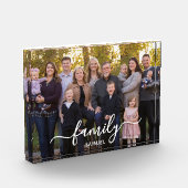 Personalized Family Photo Text Script Photo Block フォトブロック (左)