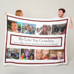 Personalized Family Photos | Gifts for Grandma Fle フリースブランケット<br><div class="desc">A personalized gift for grandma. Perfect for Grandparents Day or a birthday. Upload your own pictures to make a beautiful photo blanket for your grandmother.</div>