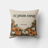 Personalized Family Pumpkin Fall Design クッション (裏面)