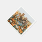Personalized Family Pumpkin Fall Design スタンダードカクテルナプキン (角)
