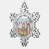 Personalized Family Reunion Photo 2025 スノーフレークピューターオーナメント (右)