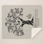 Personalized Family Tree Black And Tan シェルパブランケット (正面(横))