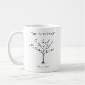 Personalized Family Tree Mug | Custom Name Tree コーヒーマグカップ (左)