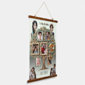 Personalized Family Tree Photo Wall Scroll 吊り下げ型タペストリー (傾斜あり)
