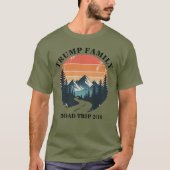 Personalized Family Trip Retro Mountain Sun Tシャツ (正面)