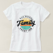 Personalized Family Vacation; Custom Summer Sunset Tシャツ (デザイン正面)