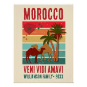 Personalized Family Vacation MOROCCO Glossy  ポスター (正面)