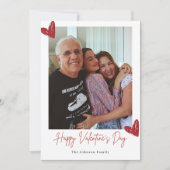 Personalized Family Valentine Photo Card シーズンカード (正面)