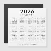Personalized Family Wall Calendar 2026 (正面/裏面)