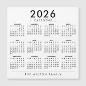 Personalized Family Wall Calendar 2026 (正面)