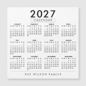 Personalized Family Wall Calendar 2027   (正面)