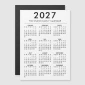 Personalized Family Wall Calendar 2027 (正面/裏面)