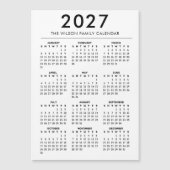 Personalized Family Wall Calendar 2027 (正面)