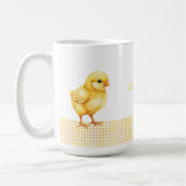 Personalized Farm Animal Mug – Cute Chick Design コーヒーマグカップ (左)
