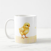 Personalized Farm Animal Mug – Cute Chick Design コーヒーマグカップ (左)