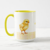 Personalized Farm Animal Mug – Cute Chick Design マグカップ (左)