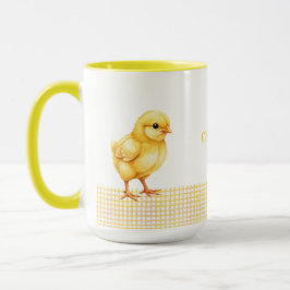Personalized Farm Animal Mug – Cute Chick Design マグカップ