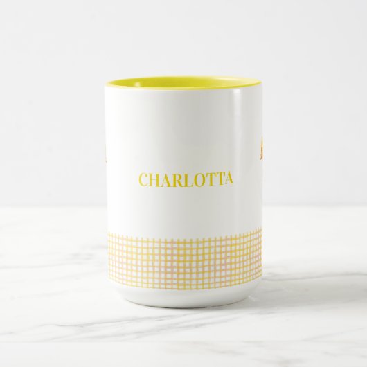 Personalized Farm Animal Mug – Cute Chick Design マグカップ (中央)