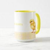 Personalized Farm Animal Mug – Cute Chick Design マグカップ (正面右)