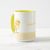Personalized Farm Animal Mug – Cute Chick Design マグカップ (正面左)