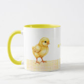 Personalized Farm Animal Mug – Cute Chick Design マグカップ (左)