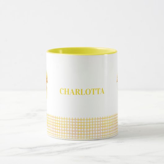 Personalized Farm Animal Mug – Cute Chick Design マグカップ (中央)