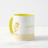 Personalized Farm Animal Mug – Cute Chick Design マグカップ (正面左)