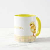 Personalized Farm Animal Mug – Cute Chick Design マグカップ (正面右)