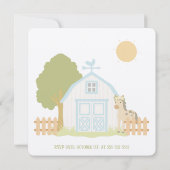 Personalized Farm Animals Birthday Invitation 招待状 (裏面)