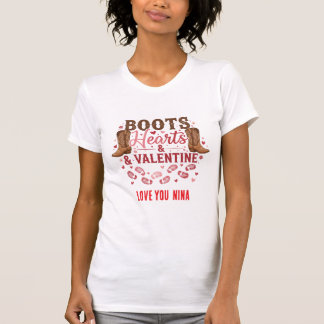Personalized  Farmer Cowgirl Valentine Tee Tシャツ