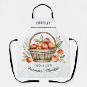 Personalized Farmers Market Rustic Apples Kitchen エプロン (正面)