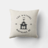 Personalized Farmhouse Barn Family Name クッション (裏面)