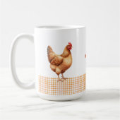 Personalized Farmhouse Hen Name Mug コーヒーマグカップ (左)